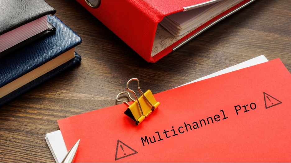 Red folder labeled Multichannel Pro